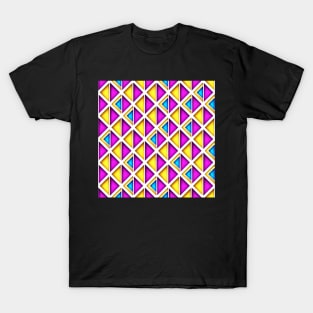 Geometric Pattern, Rhombic Harlequin Motif T-Shirt